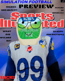 a sports illustrated advertisement for simulation football preview # 1