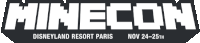 a black and white logo for minecraft disneyland resort paris nov 24-25th