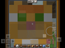 a screenshot of a minecraft game shows a square with a cross on it