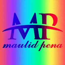 a rainbow colored background with a tvi logo