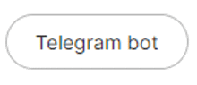 a white button with the words telegram bot written on it .