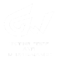 a white logo that says gn uniting price and performance