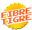 a logo for fibre tigre with a yellow circle