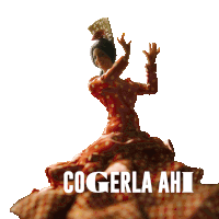 a picture of a flamenco dancer with the words cogerla ahi below