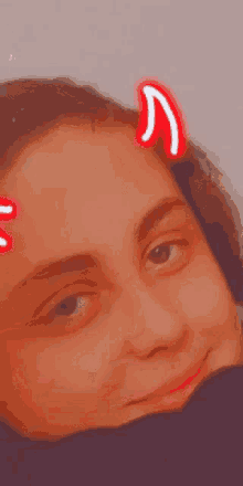 a close up of a person 's face with their mouth open .