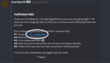 a screenshot of a guardianhr bot verification help page