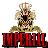 a logo for imperial with a crown and heart