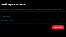 a screen shot of a confirm your password page