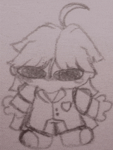 a drawing of a girl wearing sunglasses and a jacket