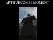 a picture of a person with the words arthurcombe moment on the bottom