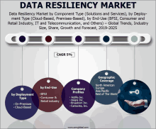 a graphic titled data resiliency market by component type