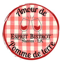 the logo for esprit bistrot nantes la shows two glasses of wine