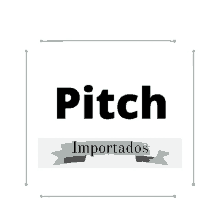 a logo for pitch importados with a ribbon