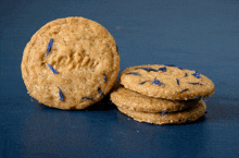 a close up of a cookie that says ' amanda ' on it