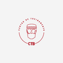 a logo for centro de treinamento ctb with a man 's head