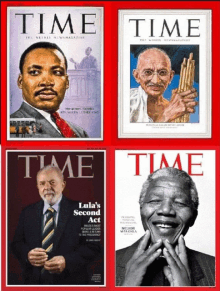 four covers of time magazine including lula 's second act and mahatma gandhi