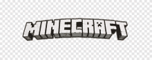 a minecraft logo is shown on a transparent background .