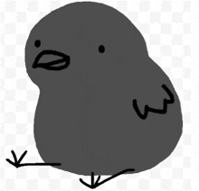 a drawing of a bird with the number 3 on it