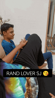 rand lover sj is written on a picture of a person