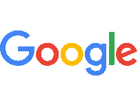 a google logo with a white background and a rainbow of colors