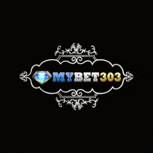 a logo for mybet303 has a diamond in the middle