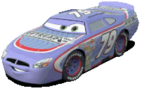 a purple race car has the number 79 on it