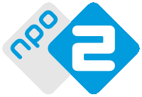 a blue and white npo logo with the number 2 on it