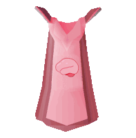 a cartoon drawing of a pink dress with a pig 's nose on it