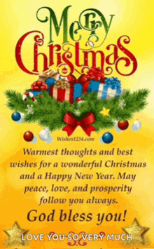 a christmas card that says merry christmas and best wishes for a wonderful christmas