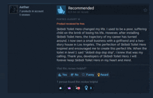 a screenshot of a user 's review for skibidi toilet hero