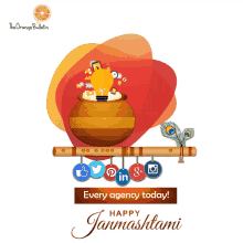 the orange bulletin wishes a happy janmashtami to every agency today