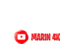 a logo for marin 4k with a play button in the middle