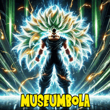 a poster with a dragon ball z character and the words museum bola