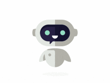 an illustration of a robot with a speech bubble on its face