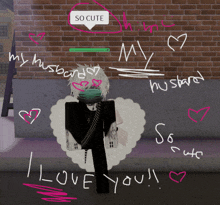 a person in a video game says i love you in a heart