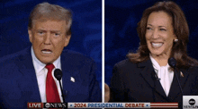 donald trump and kamala harris are having a presidential debate live on abc news