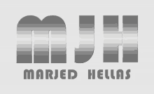 a logo for mjh marjed hellas is shown