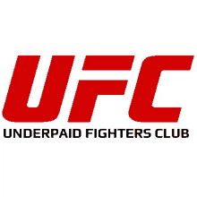 a logo for ufc underpaid fighters club on a white background