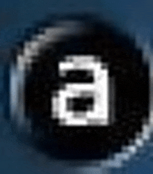 a black circle with a white letter a in it .