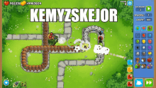 a screenshot of a game with the name kemyzkejor on it