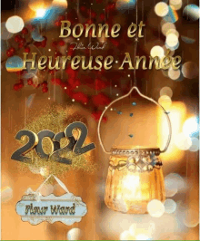 a greeting card that says bonne et heureuse annee