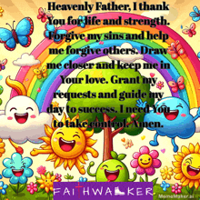 heavenly father i thank you for life and strength and forgive my sins and help me forgive others