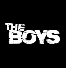 a black background with the words " the boys " in white letters