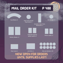 an advertisement for a mail order kit that costs 400 pesos