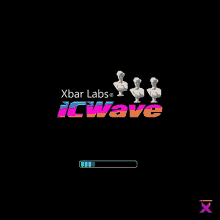 a loading screen for xbar labs icwave with three busts