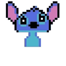 a pixel art of stitch from lilo and stitch