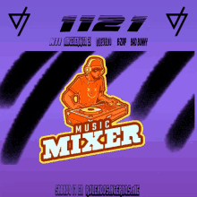 a poster for a music mixer showing a dj