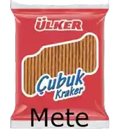 a red bag of ulker cubuk kraker mete