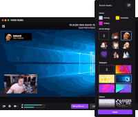 a screenshot of a twitch studio showing a man talking