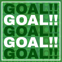 a green background with the words goal in white letters